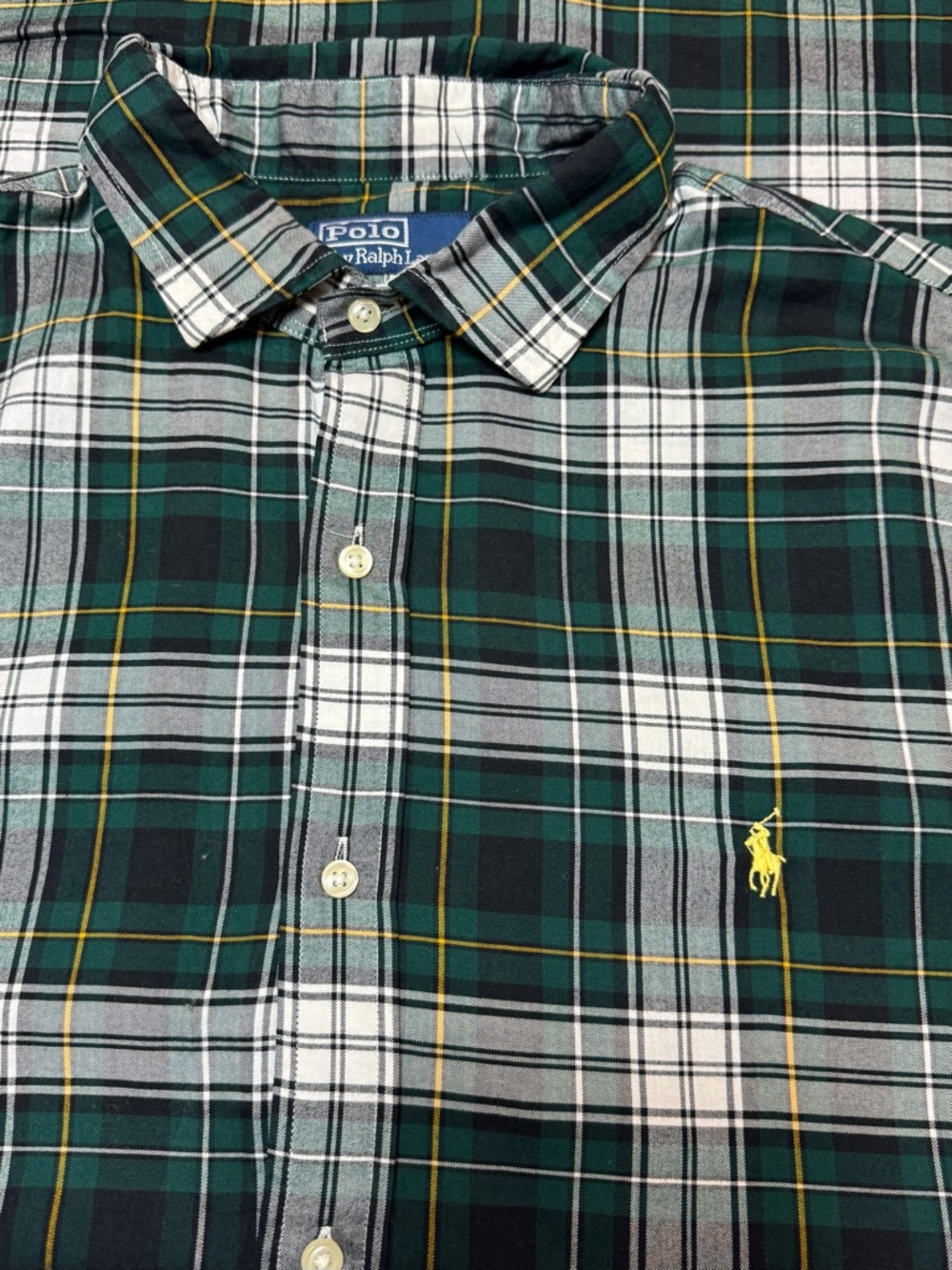 Polo Ralph Lauren Men's Classic Soft cotton  Twill Plaid  Shirt Sz XXL